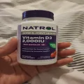 Отзыв на витамин D3 NATROL bone & joint health 2000 МЕ в таблетках